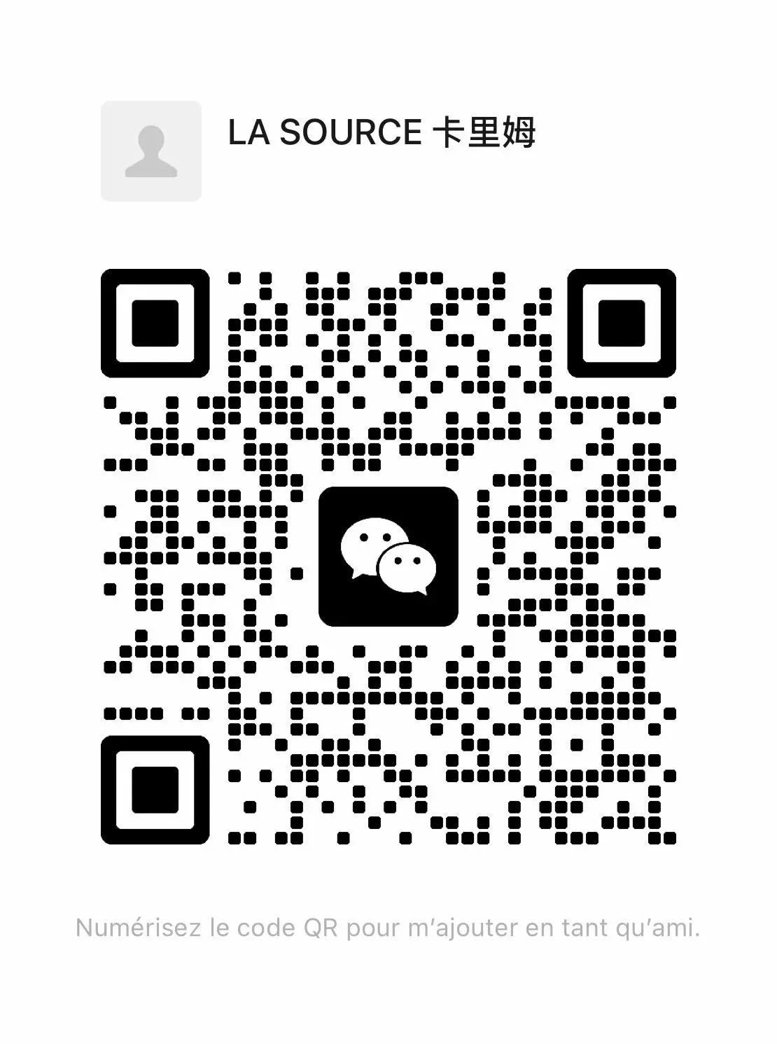 WeChat QR Code – LA SOURCE